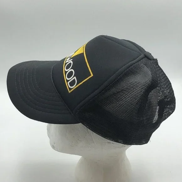 Vintage Kenwood Audio Equipement Foam Mesh Snapback Trucker Hat Black Cap - Picture 2 of 9